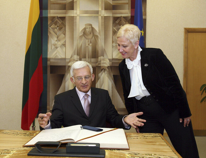 EP President official visit to Lithuania. EP President meets with the President  of the Lithuanian Parliament.