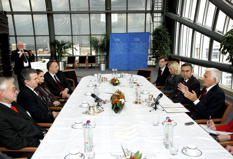 EP President meets with a delegation  of the Polish Senate.