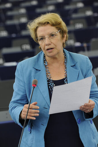 Plenary Session Week 19           Meps in Strasbourg Hemicycle