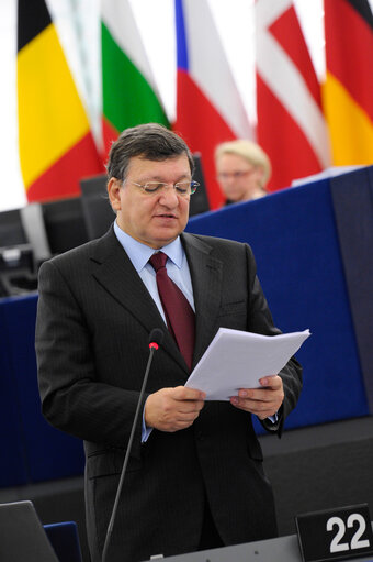 EC President Jose BARROSO in Plenary Debate on the review of the Lithuanian Presidency