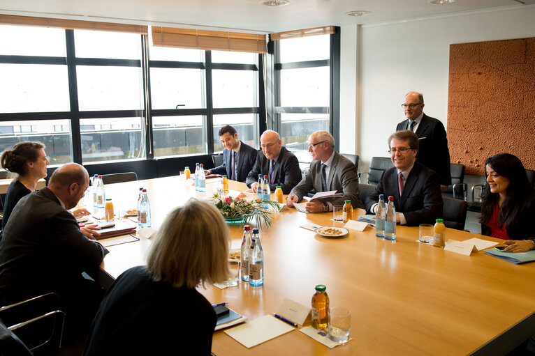 Martin SCHULZ - EP President meets with Thierry REPENTIN, Minister for European Affairs of France