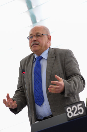 Horst SCHNELLHARDT during Plenary session in Strasbourg April 2014