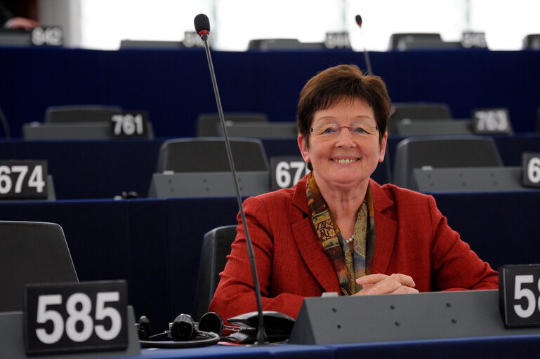 Elisabeth JEGGLE during Plenary session in Strasbourg April 2014