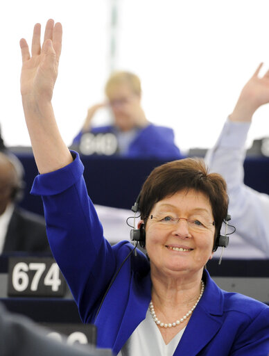 Elisabeth JEGGLE during a Plenary Week 16 2014 in Strasbourg