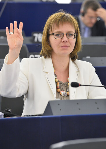 Fotografi 3: Sidonia Elzbieta JEDRZEJEWSKA during Plenary Week 16 2014 in Strasbourg