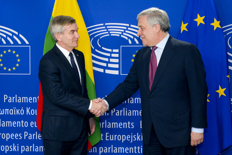 Antonio TAJANI - EP President meets with Mr Viktoras Pranckietis , Speaker the Seimas of the Republic of Lithuania