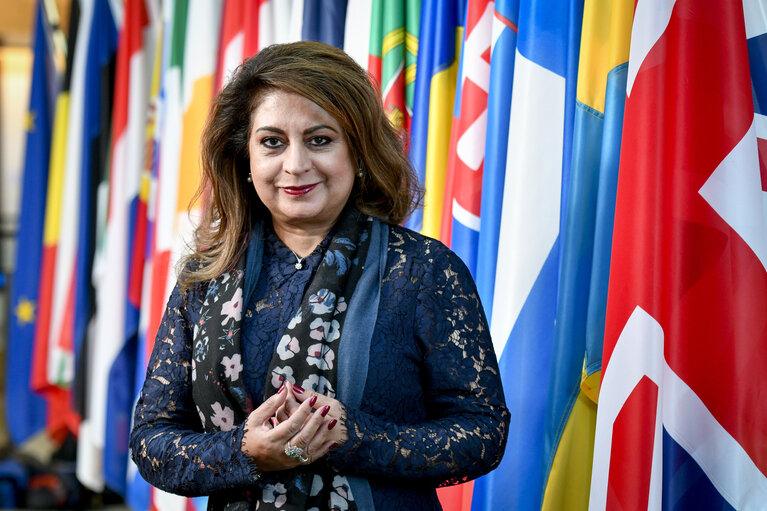 Baroness Nosheena MOBARIK in European Parliament in Strasbourg.