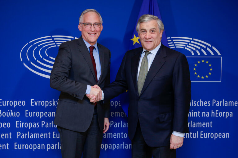 Antonio TAJANI - EP President meets with John FRANK, Vice-President of Microsoft