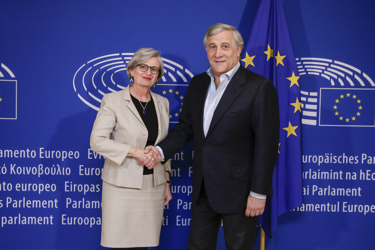 Antonio TAJANI - EP President meets with Mireille d'ORNANO