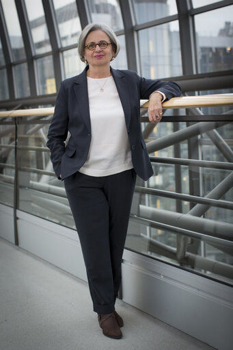 Mireille d'ORNANO in the European Parliament in Brussels.