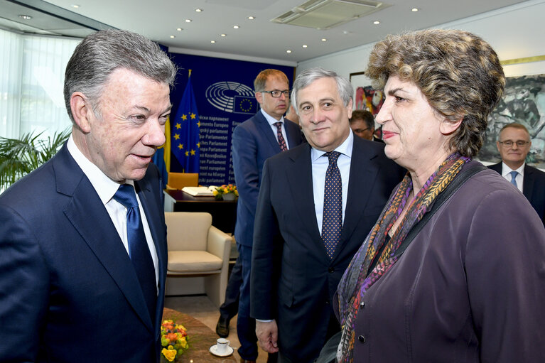 Official visit of the President of Colombia to the European Parliament in Strasbourg - Meeting with the Political Group chairs