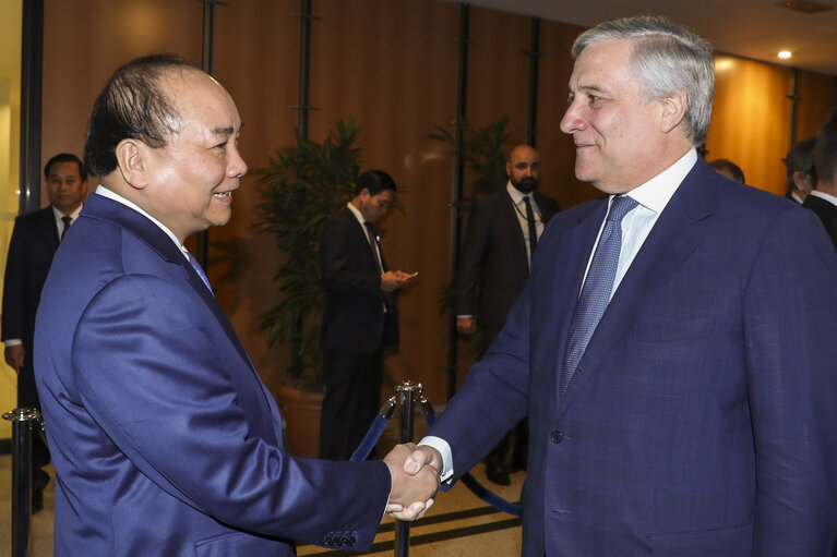 Antonio TAJANI - EP President meets with NGUYEN Xuan Phuc - Prime Minister of Vietnam. Official welcome