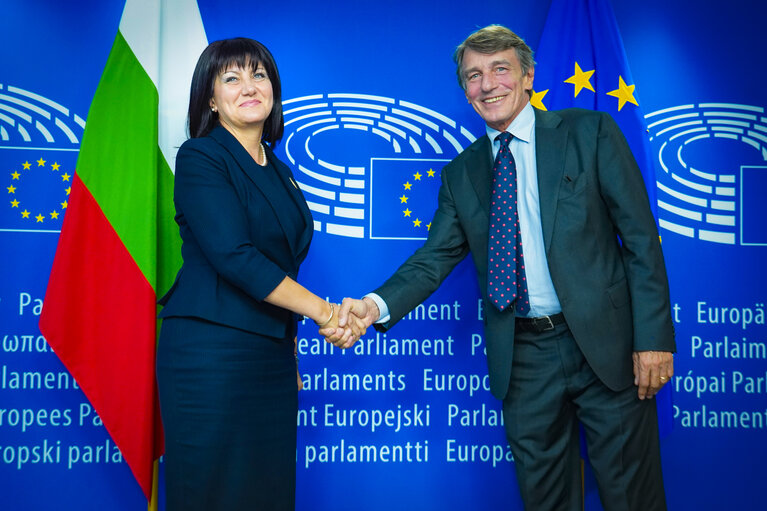 David SASSOLI - EP President meets with Tsveta KARAYANCHEVA - Chairwoman of the Bulgarian National Assembly