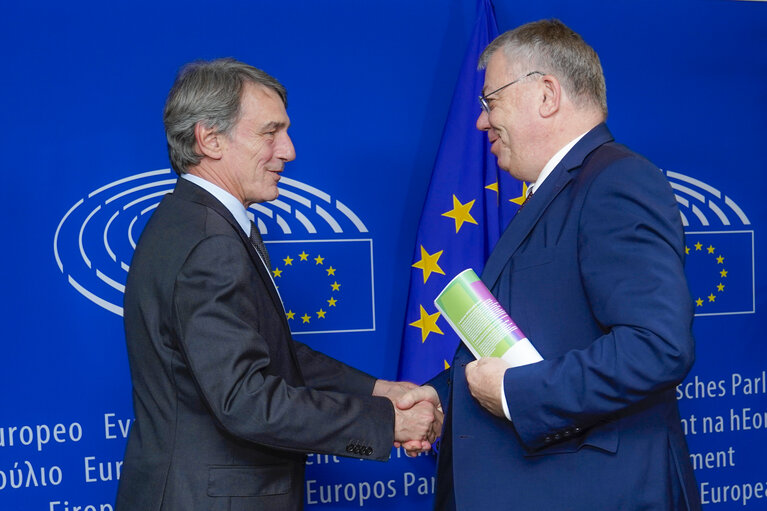 David SASSOLI, EP President meets with Klaus-Heiner LEHNE, President of the European Court of Auditor