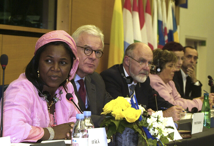 Foto 11: 2005 Sakharov Prize laureates hold a press conference at the European Parliament in Strasbourg