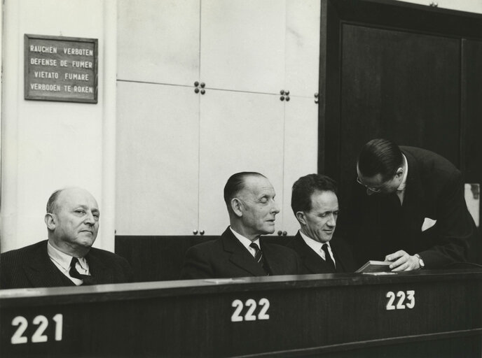 Constitutive session of the new European Parliamentary Assembly in january 1962