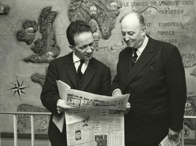 Constitutive session of the new European Parliamentary Assembly in january 1962