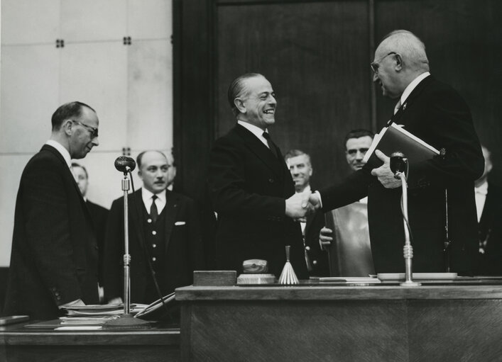 Election of Gaetano MARTINO during the European Parliamentary Assembly on the 30th of March 1962