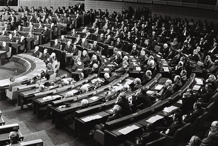 Inauguration of the ' Palais de l'Europe ' hemicycle in Strasbourg - The inaugural ceremony was presided by Valery GISCARD D'ESTAING