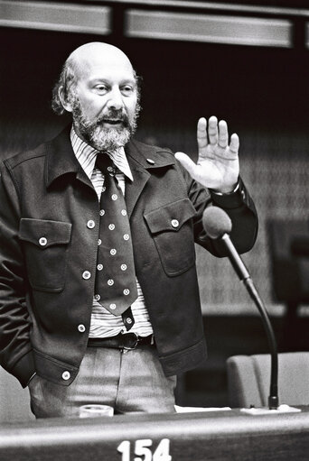 The delegue Cornelis LABAN during a session in Strasbourg in March 1977.