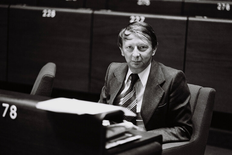 The delegue Paul Fernand GRANET during a session in Brussels in June 1978.