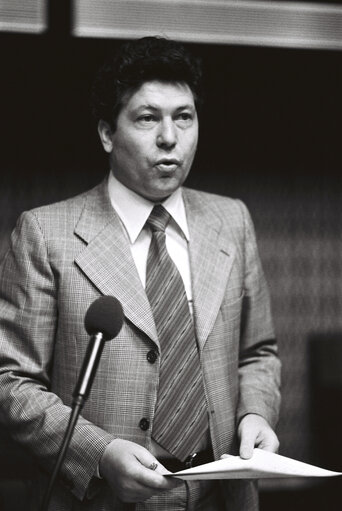 Fotogrāfija 3: Member of the European Parliament, during a session in Strasbourg in October 1978.