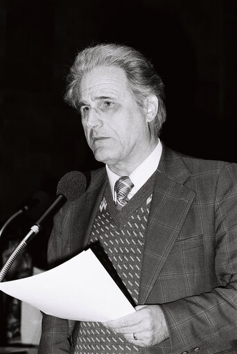 The delegue Jean LAURAIN during a session in Luxembourg in October 1978.