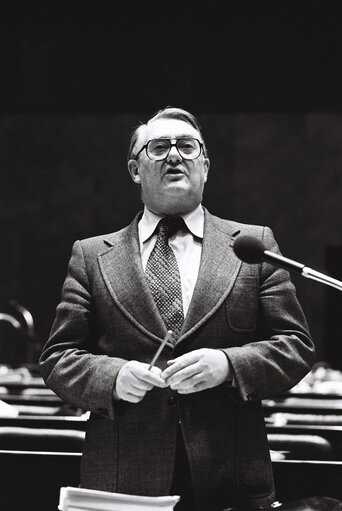 Heinrich AIGNER, Member of the European Parliament, during a session in Luxembourg in December 1978.