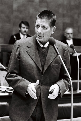 The delegue Giorgio AMENDOLA during a session in Strasbourg in December 1978.