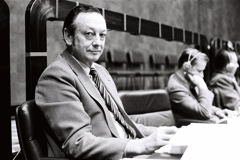 The delegue Kurt JUNG during a session in Luxembourg in December 1978.