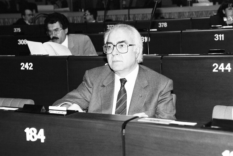 The MEP Artur da CUNHA OLIVEIRA during a session in Strasbourg in April 1990.