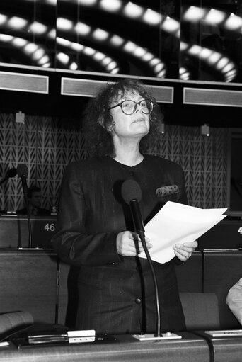 Fotagrafa 14: MEP Christa RANDZIO PLATH  in a Plenary session at the European Parliament.