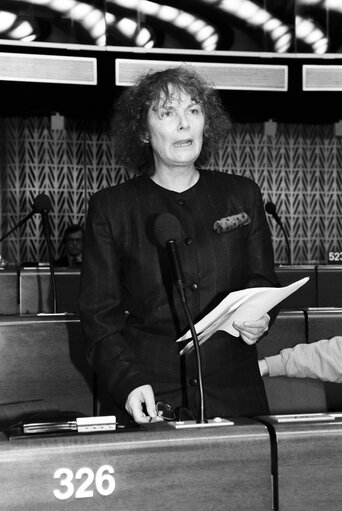 Photo 15: MEP Christa RANDZIO PLATH  in a Plenary session at the European Parliament.