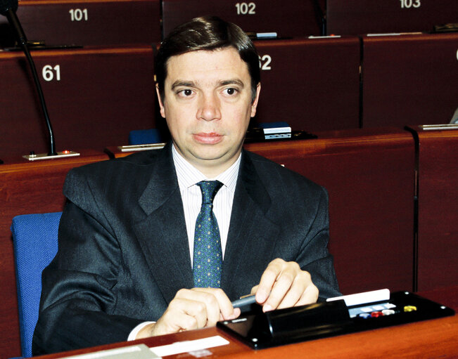 Luis PLANAS PUCHADES during a plenary session at the European Parliament.