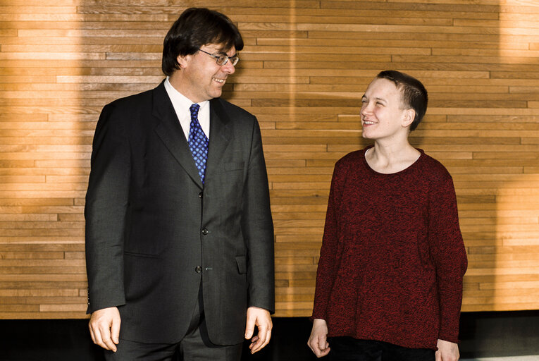 Fotó 13: MEPs Ilka SCHRODER and Wilfried TELKAMPER at the European Parliament in Strasbourg