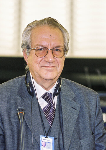 Photo 1 : MEP Ioannis MARINOS in Plenary Session at the European Parliament in Strasbourg