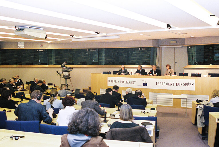 Photo 18 : EPP press conference with Jerzy BUZEK, Prime Minister of Poland