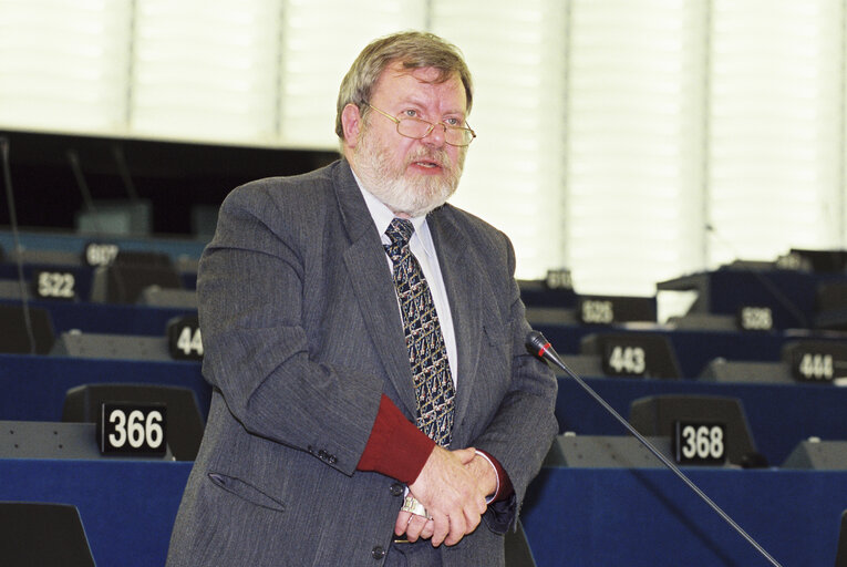 MEP Jean-Maurice DEHOUSSE takes part in a plenary session in Strasbourg