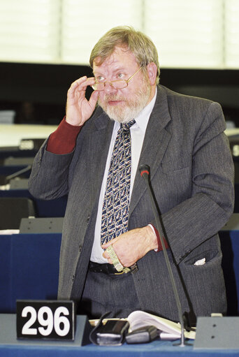 MEP Jean-Maurice DEHOUSSE takes part in a plenary session in Strasbourg