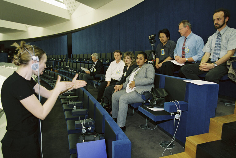 Zdjęcie 8: Signed language interpreter at work in the hemicycle in Strasbourg