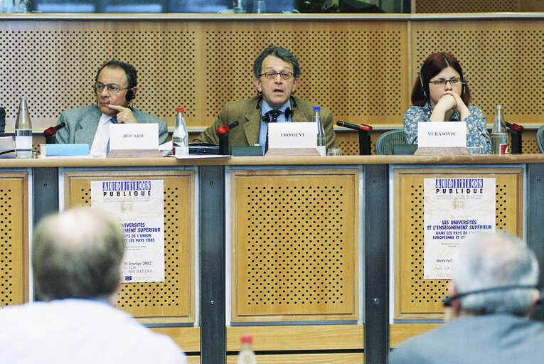 Public hearing on  Universities and Higher Education in the EU and non-member states