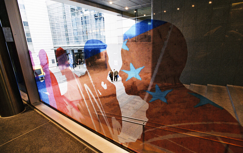 Open days at the European Parliament in Brussels on May 2002.