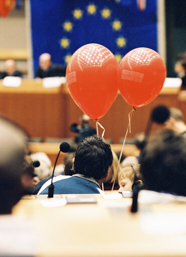 Open days at the European Parliament in Brussels on May 2002.