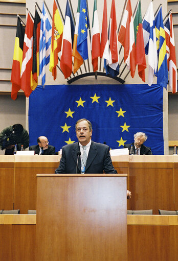 Open days at the European Parliament in Brussels on May 2002.