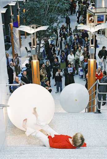 Open days at the European Parliament in Brussels on May 2002.