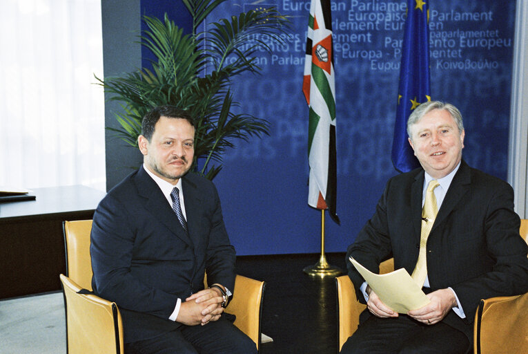 Foto 1: Pat COX EP President meets with King Abdullah II of Jordan at the European Parliament in Strasbourg