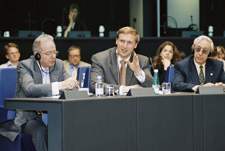 Valokuva 1: Meeting at the European Parliament in Strasbourg