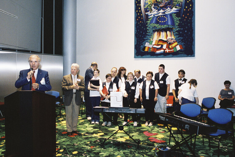 Photo 1: Music performance by mentally disabled people from Italy