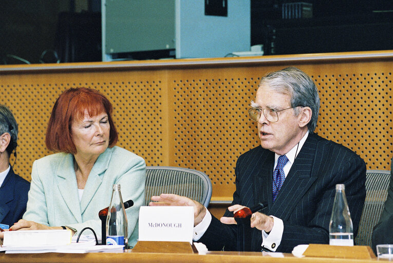 Photo 9: ECON Committee - Discussion with William J. McDONOUGH, President of the Basel Committee on capital adequacy requirements, stock markets situation and financial stability