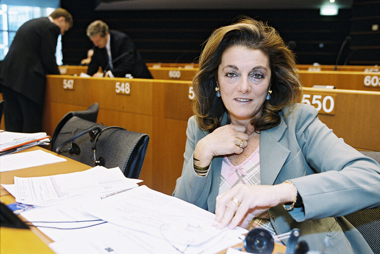 Photo 3: MEP Minerva Melpomeni MALLIORI takes part in a plenary session in Brussels